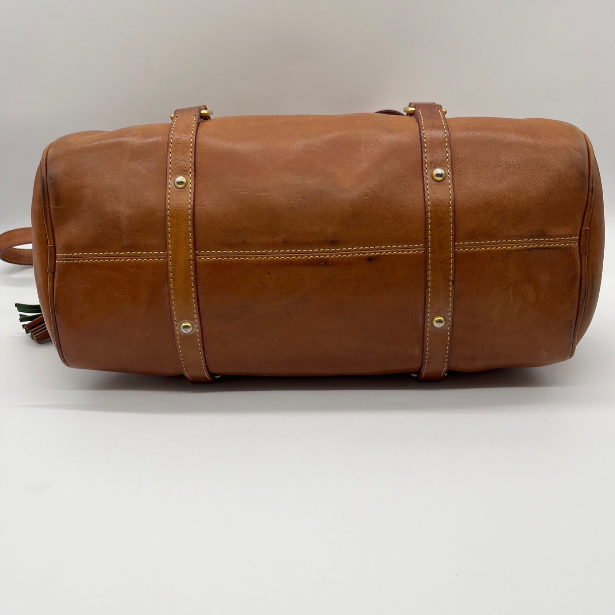 Donney &amp; Bourke Brown Classic Leather Satchel Bag