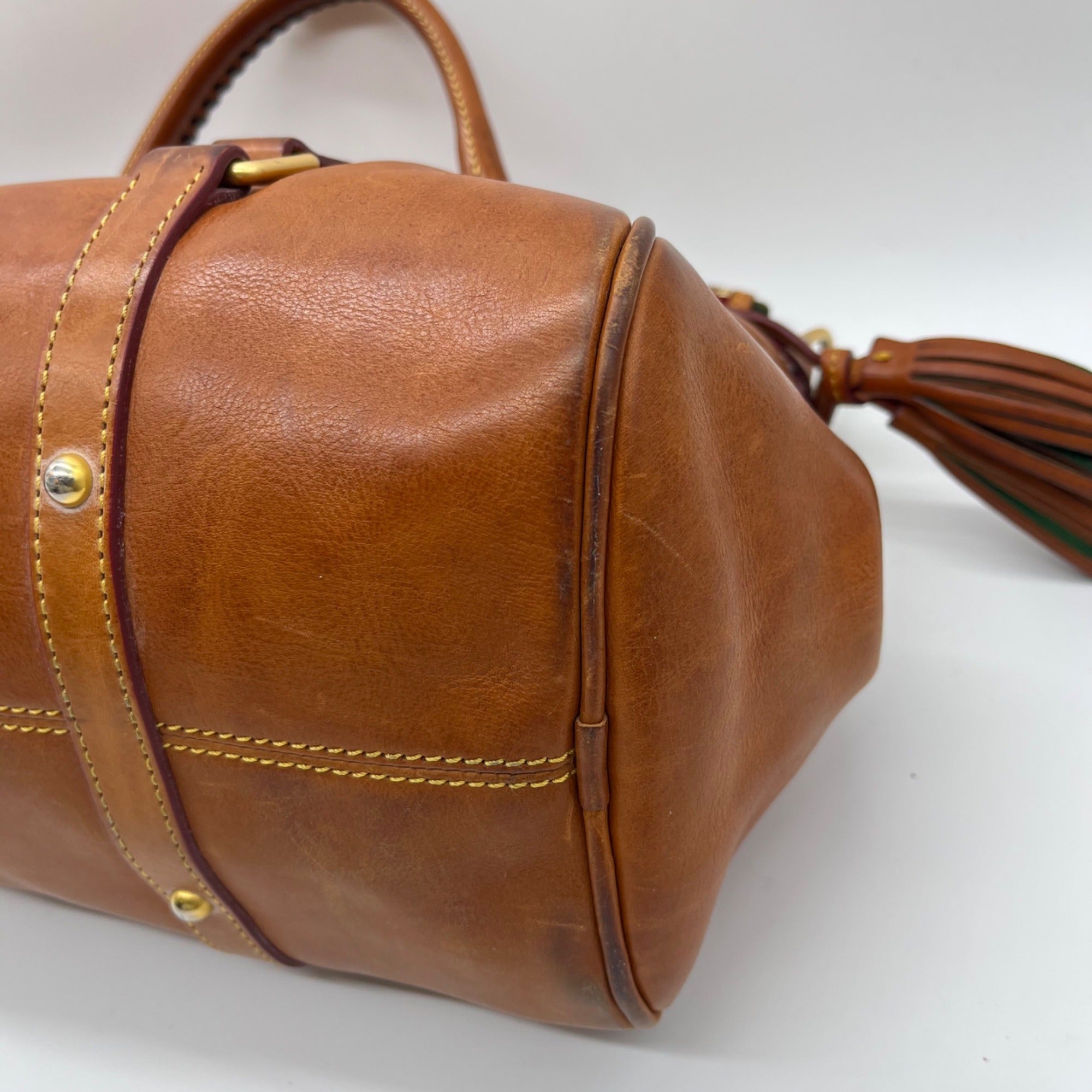 Donney &amp; Bourke Brown Classic Leather Satchel Bag