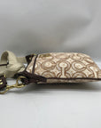 Coach Beige Signature Canvas Audrey Op Art Swirl Crossbody Bag 45572