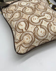 Coach Beige Signature Canvas Audrey Op Art Swirl Crossbody Bag 45572