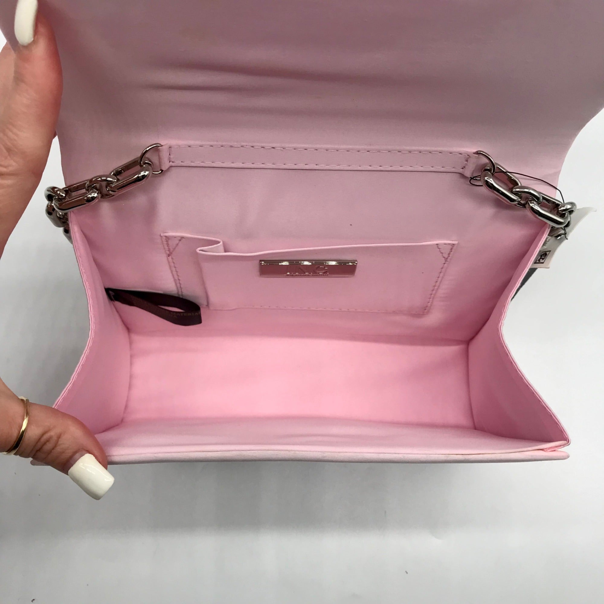 I.N.C. International Concepts Pink Dogwood Stone Flip Crossbody Bag