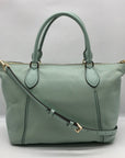 Michael Kors Mini Green Pebbled Leather Lenox Shoulder Bag