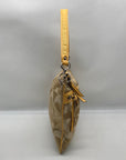 Coach Khaki and Yellow Signature Canvas Convertible Crossbody Bag 19698