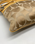 Coach Khaki and Yellow Signature Canvas Convertible Crossbody Bag 19698