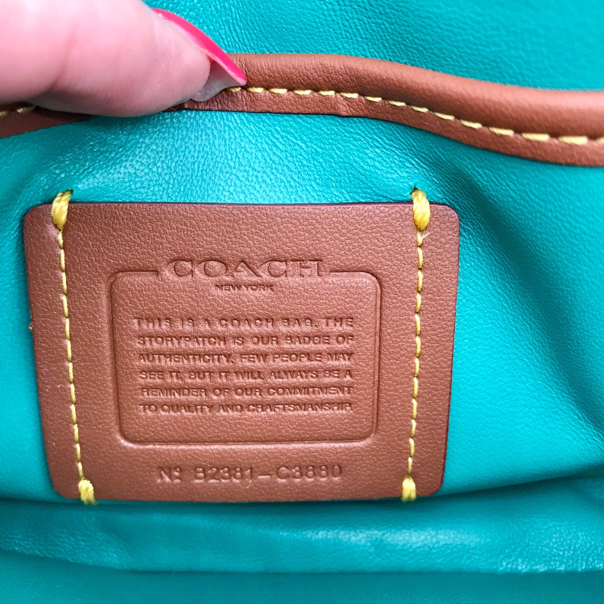 Coach Teal Leather Tabby 18 Pillow Shoulder Bag C3880