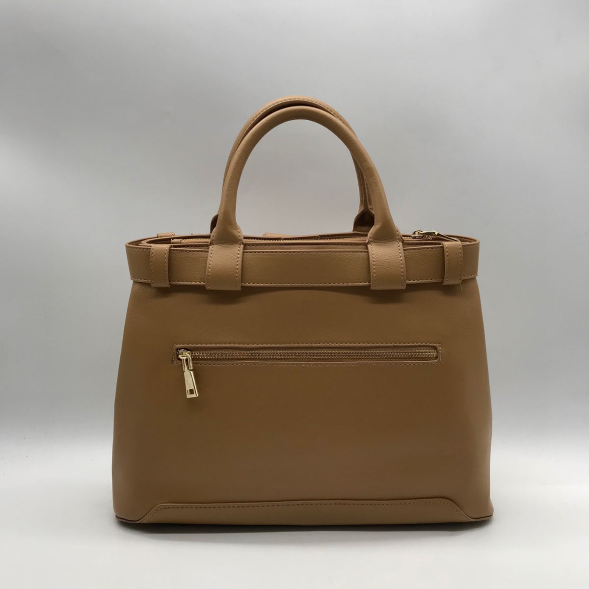 International Concepts Camel Brown Faux Leather Satchel