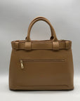 International Concepts Camel Brown Faux Leather Satchel
