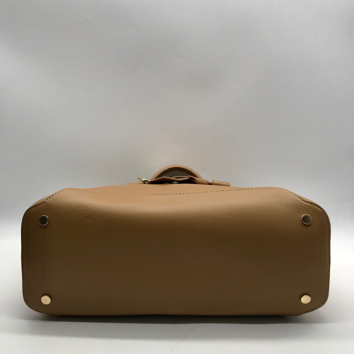 International Concepts Camel Brown Faux Leather Satchel