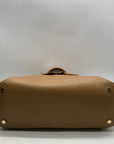International Concepts Camel Brown Faux Leather Satchel