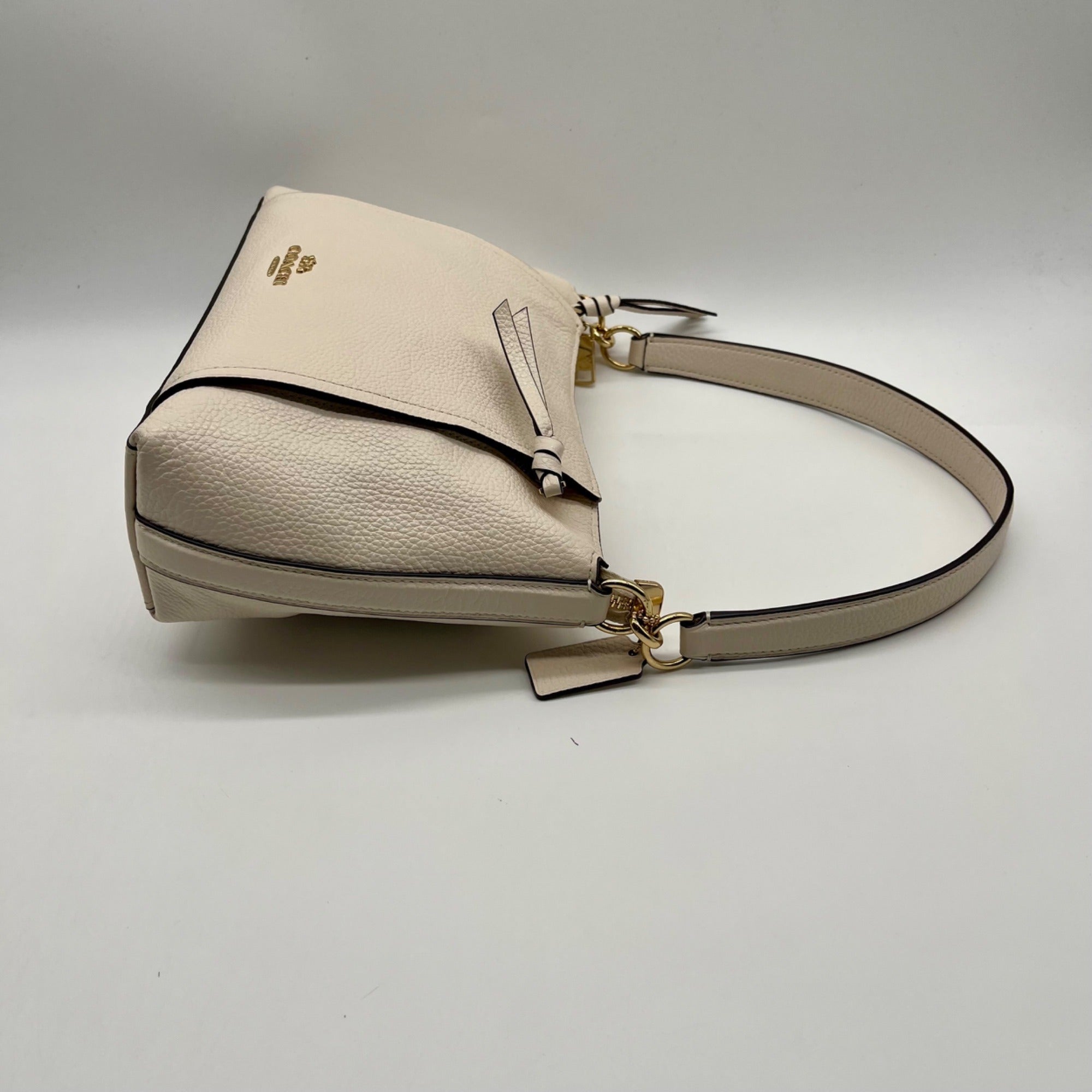 Coach Cream Marlon Refined Pebble Leather Hobo Bag 1597
