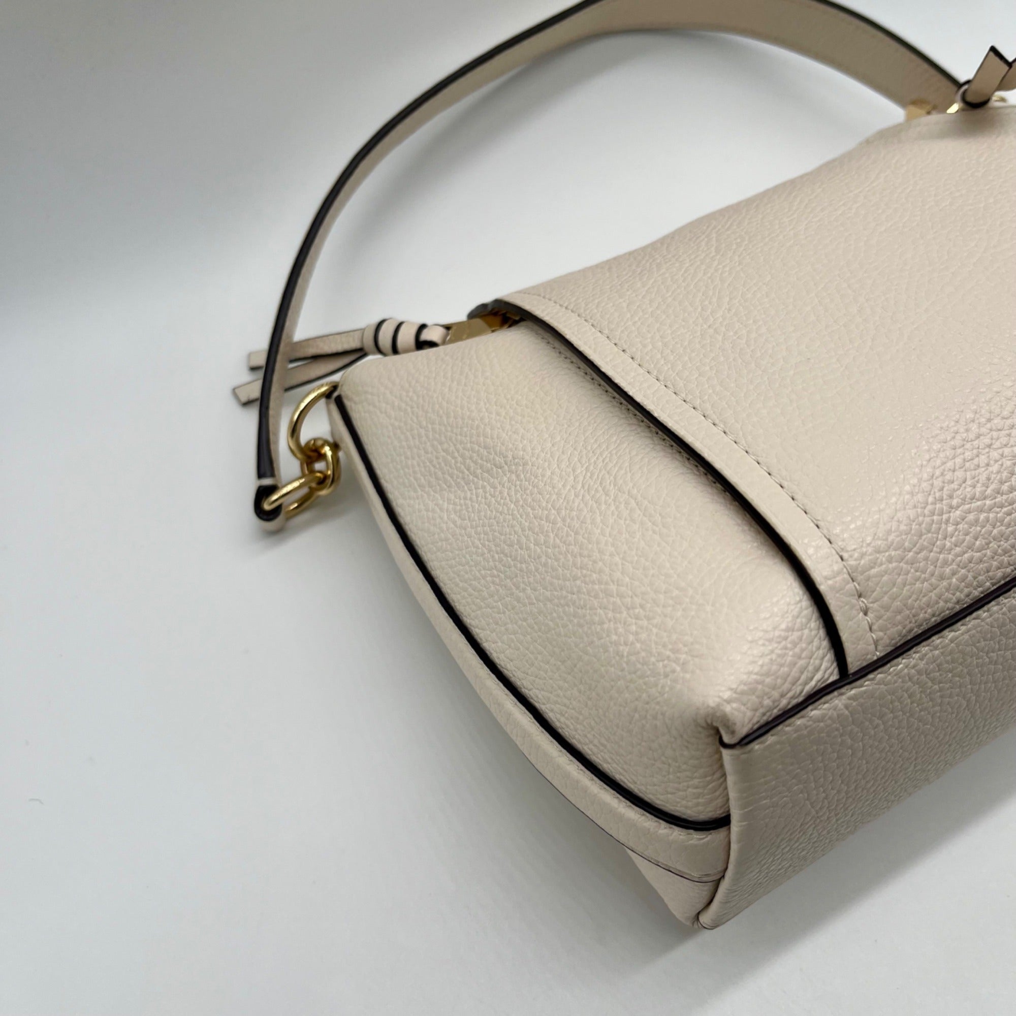 Coach Cream Marlon Refined Pebble Leather Hobo Bag 1597