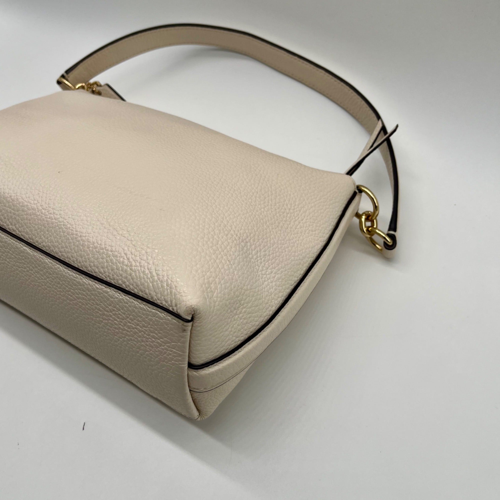 Coach Cream Marlon Refined Pebble Leather Hobo Bag 1597