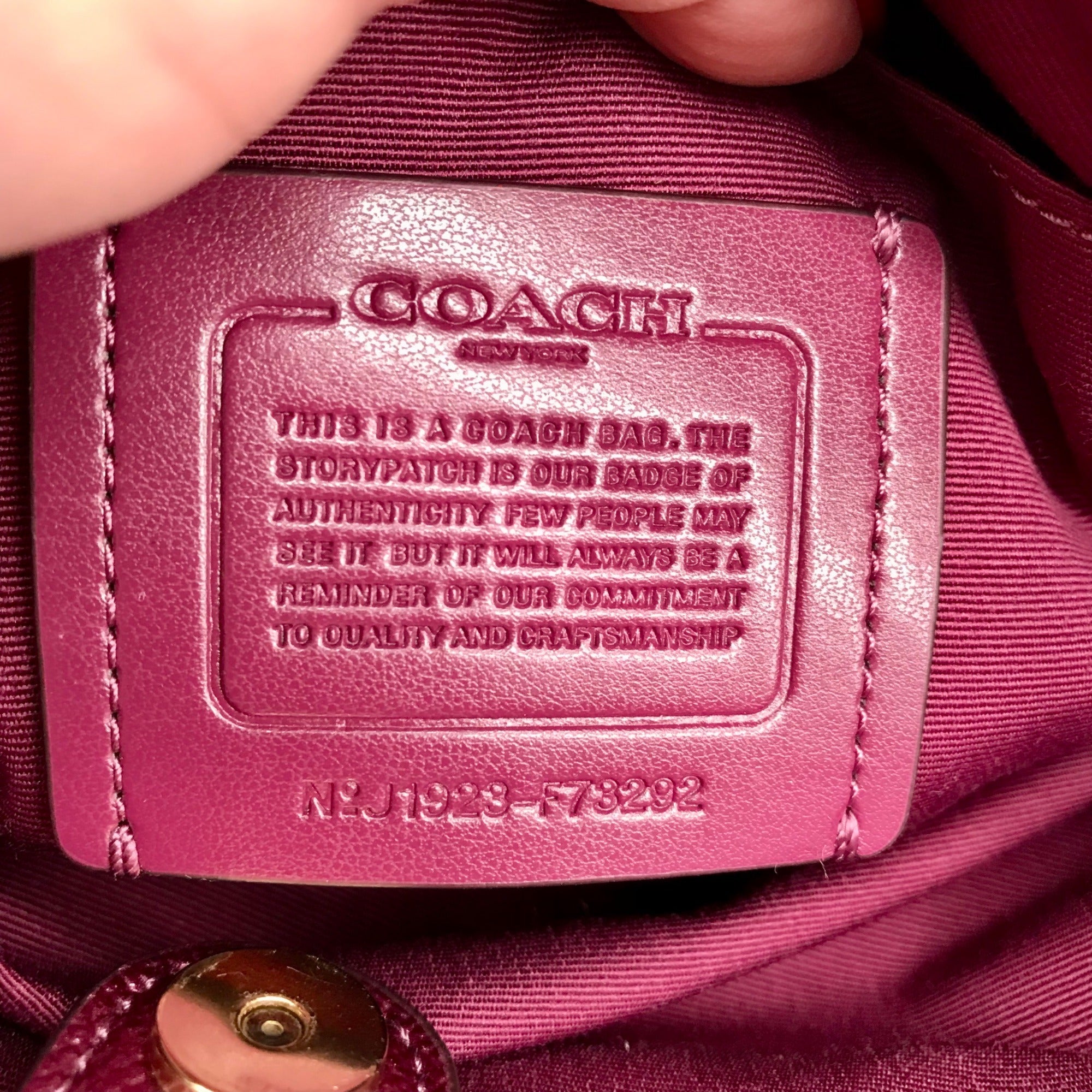 Coach Brown And Purple Monogram Convertible Satchel Bag F73292