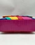 Kurt Geiger Rainbow Wavy Leather Kensington Shoulder Bag