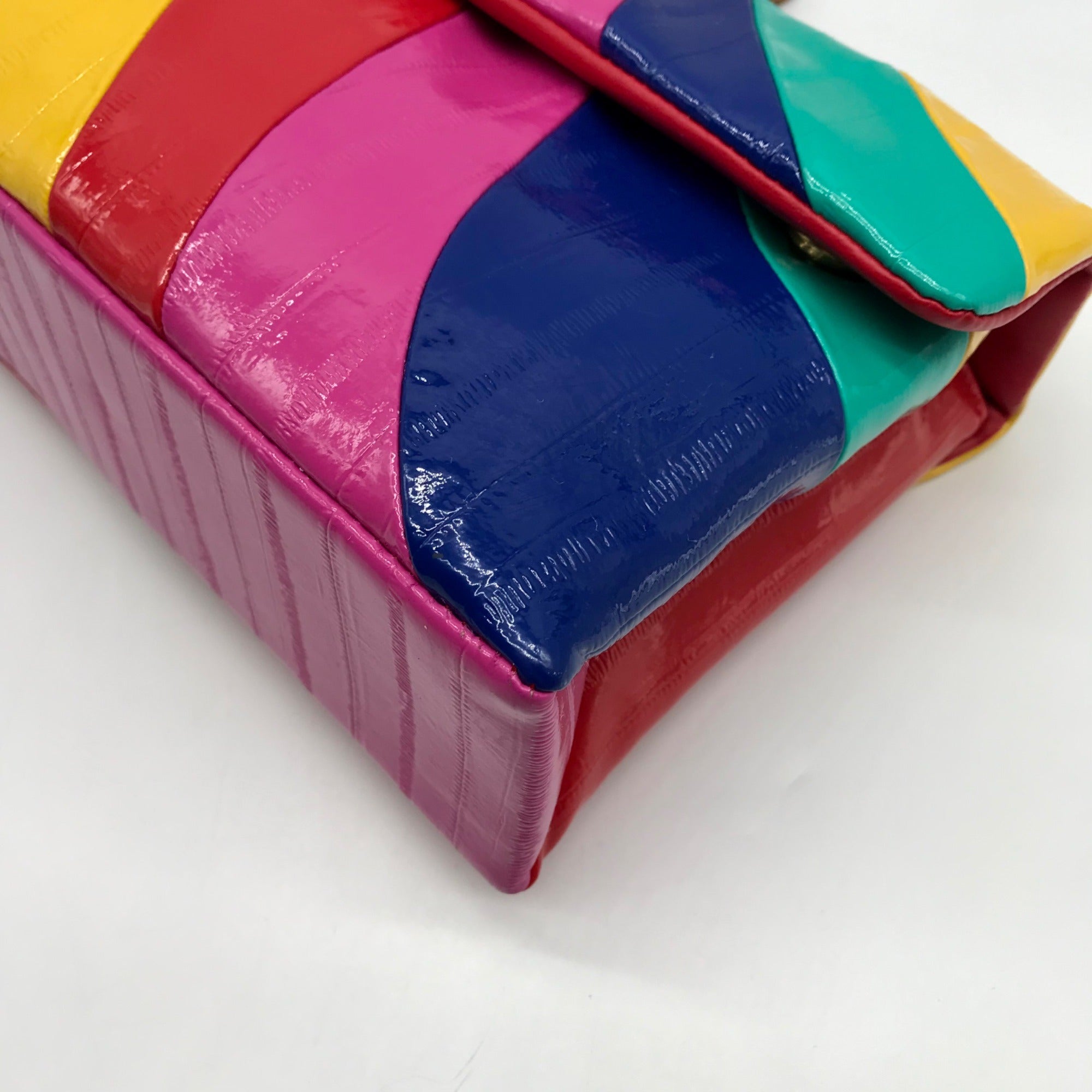 Kurt Geiger Rainbow Wavy Leather Kensington Shoulder Bag