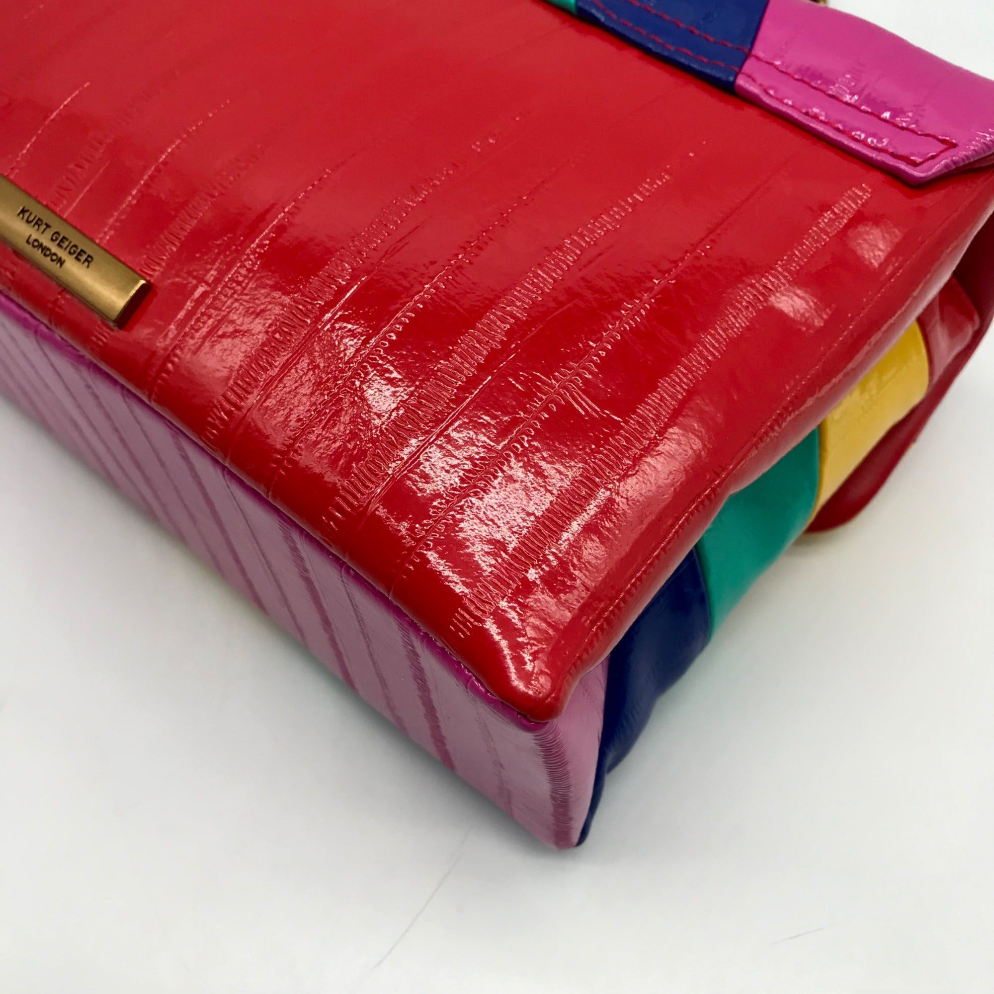Kurt Geiger Rainbow Wavy Leather Kensington Shoulder Bag