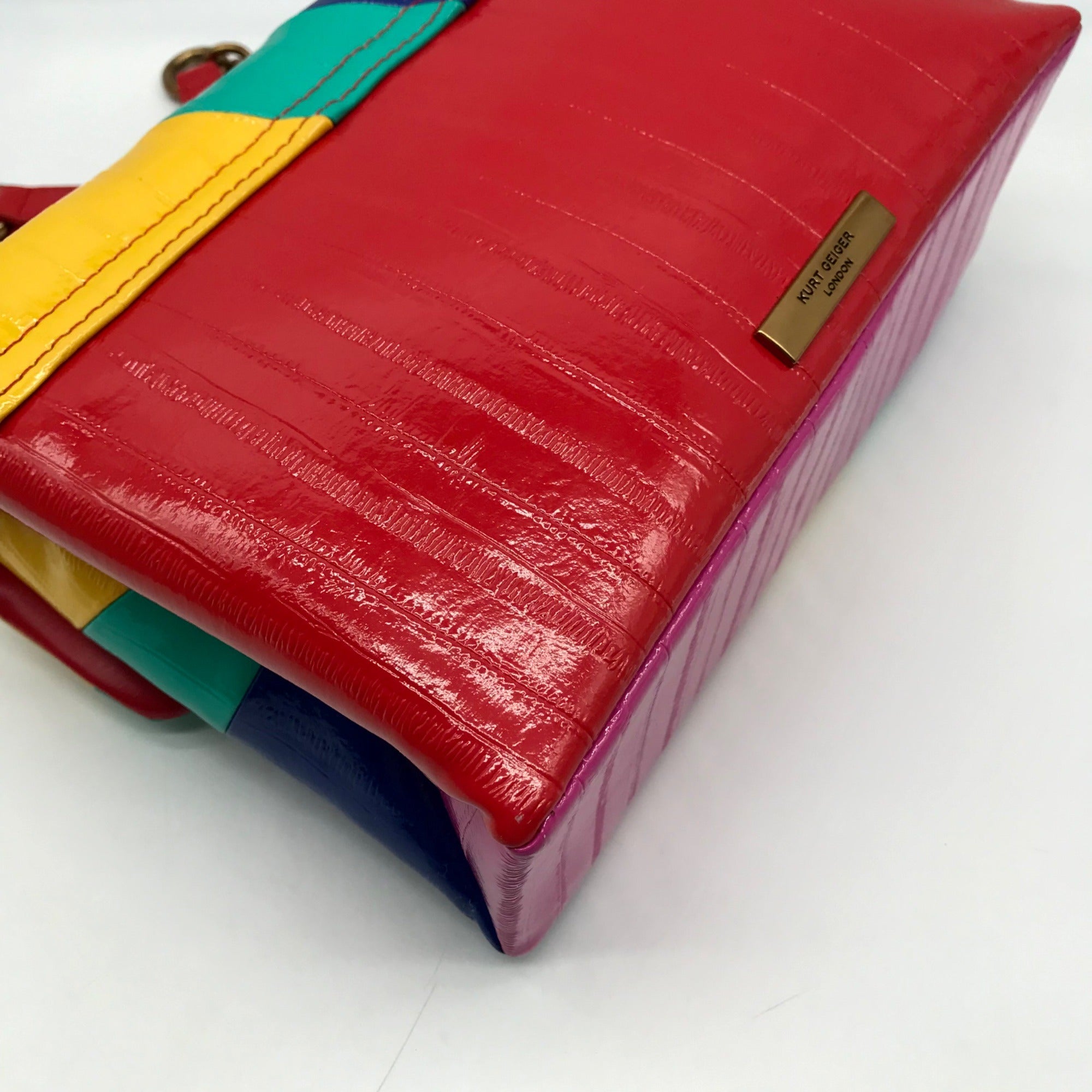 Kurt Geiger Rainbow Wavy Leather Kensington Shoulder Bag