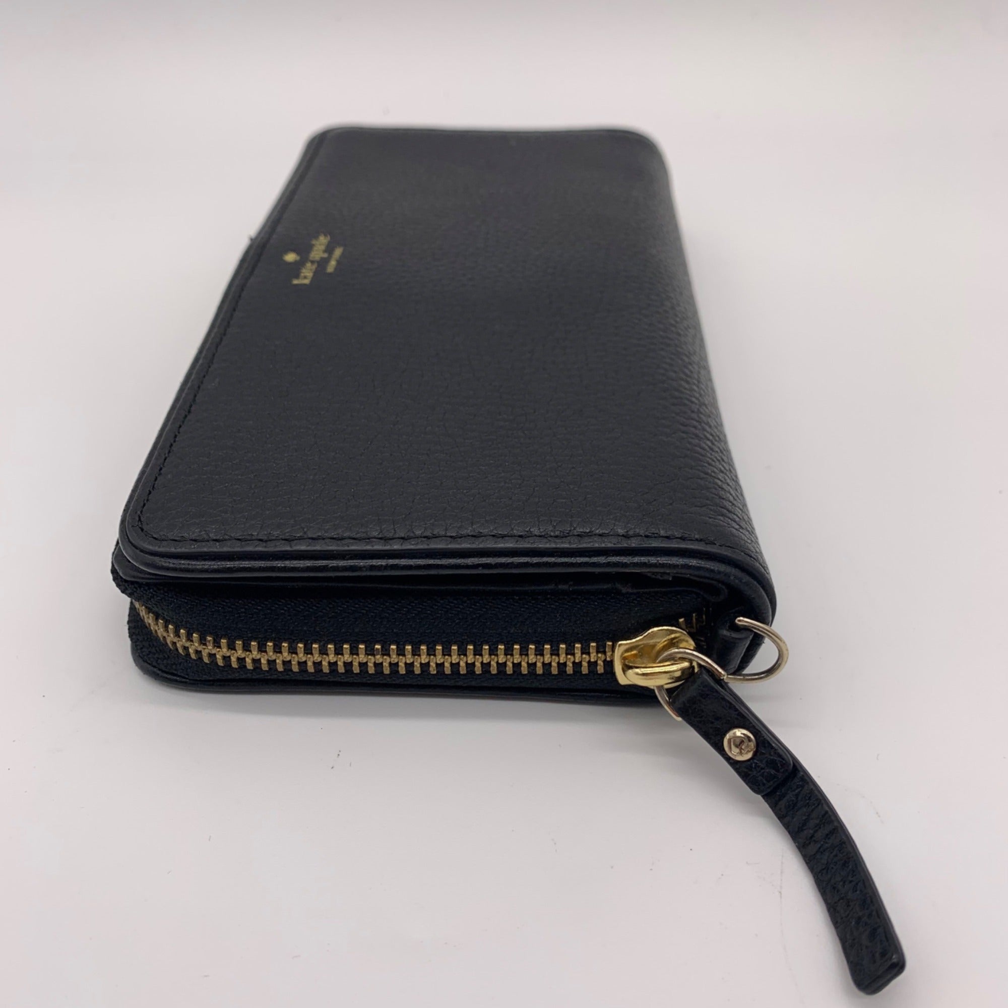 Kate Spade Black Pebbled Leather Continental Wallet