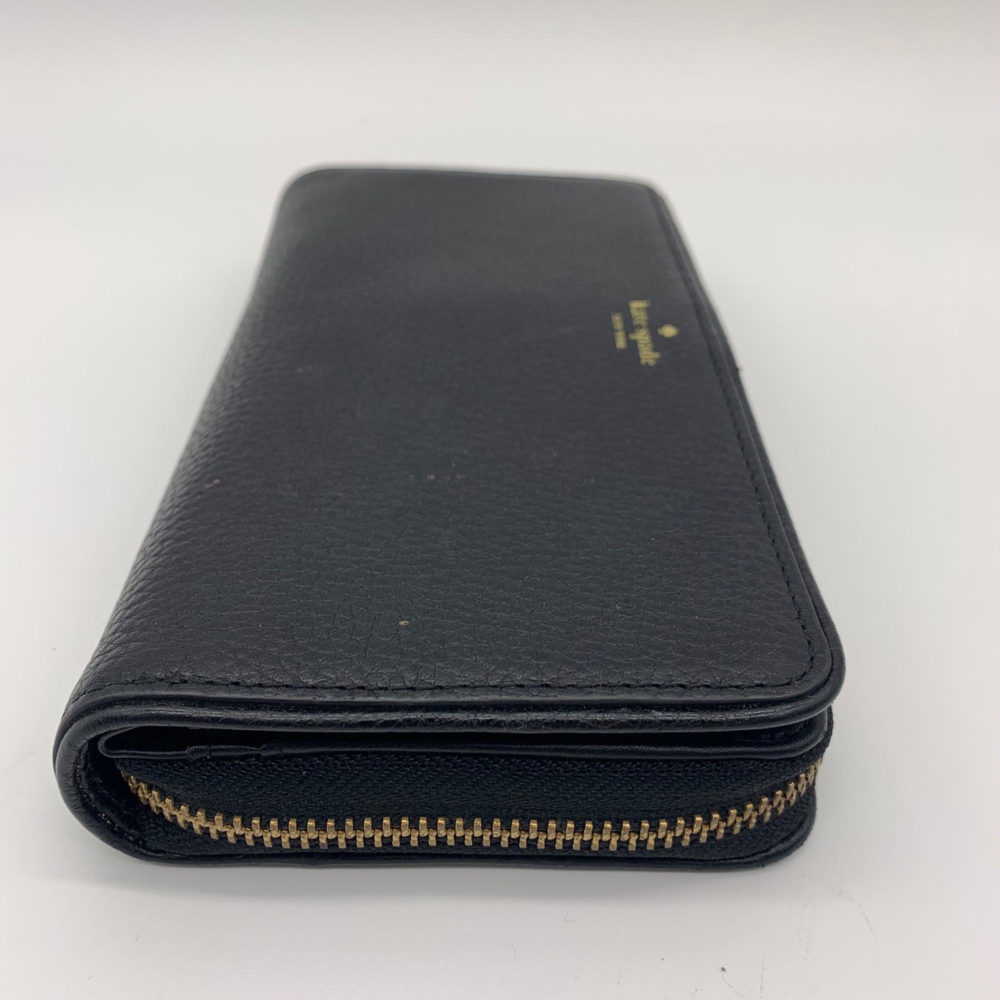 Kate Spade Black Pebbled Leather Continental Wallet