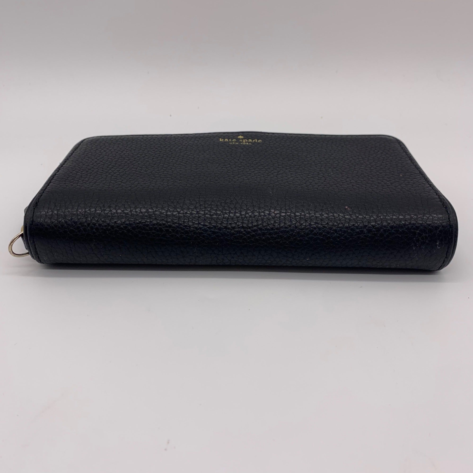 Kate Spade Black Pebbled Leather Continental Wallet
