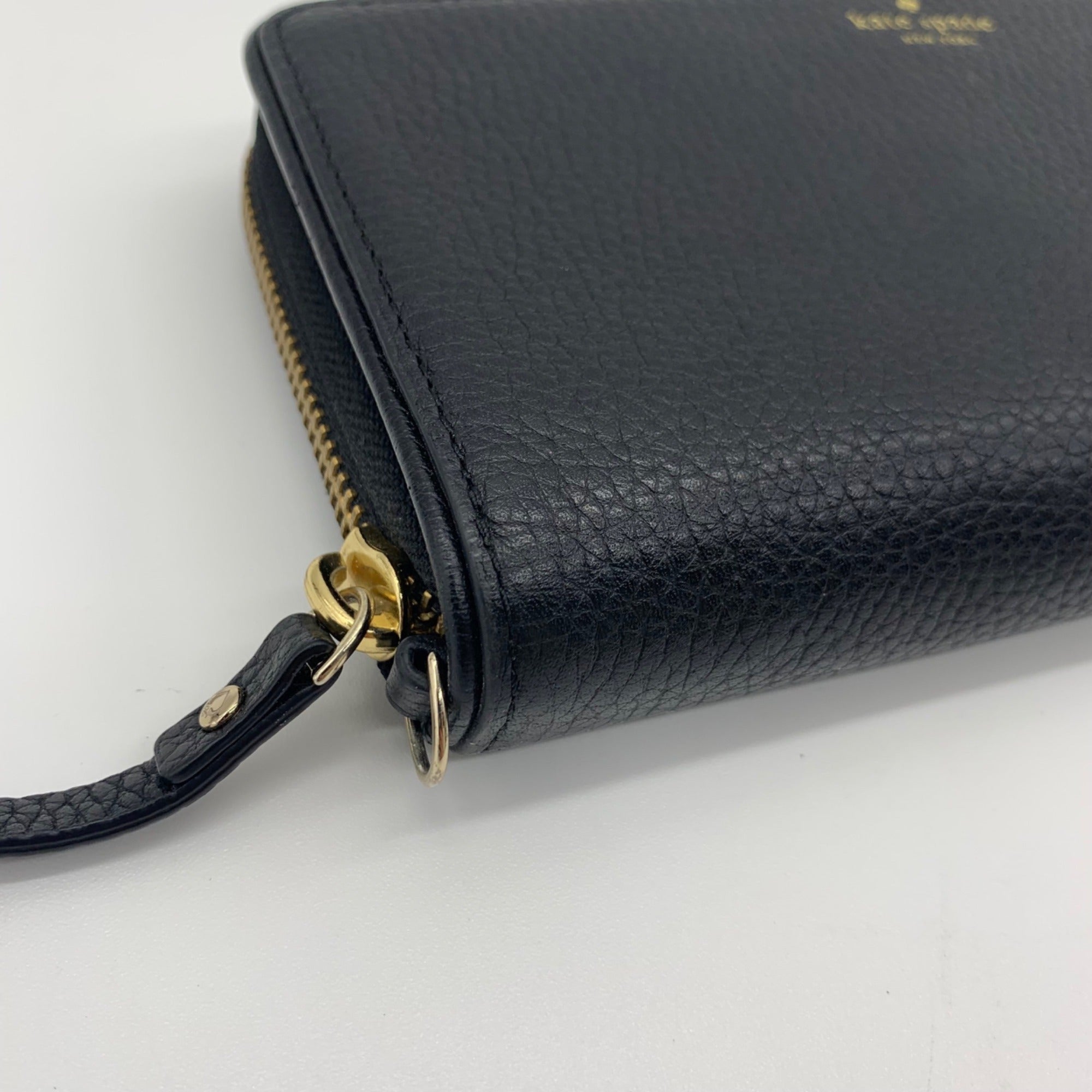 Kate Spade Black Pebbled Leather Continental Wallet