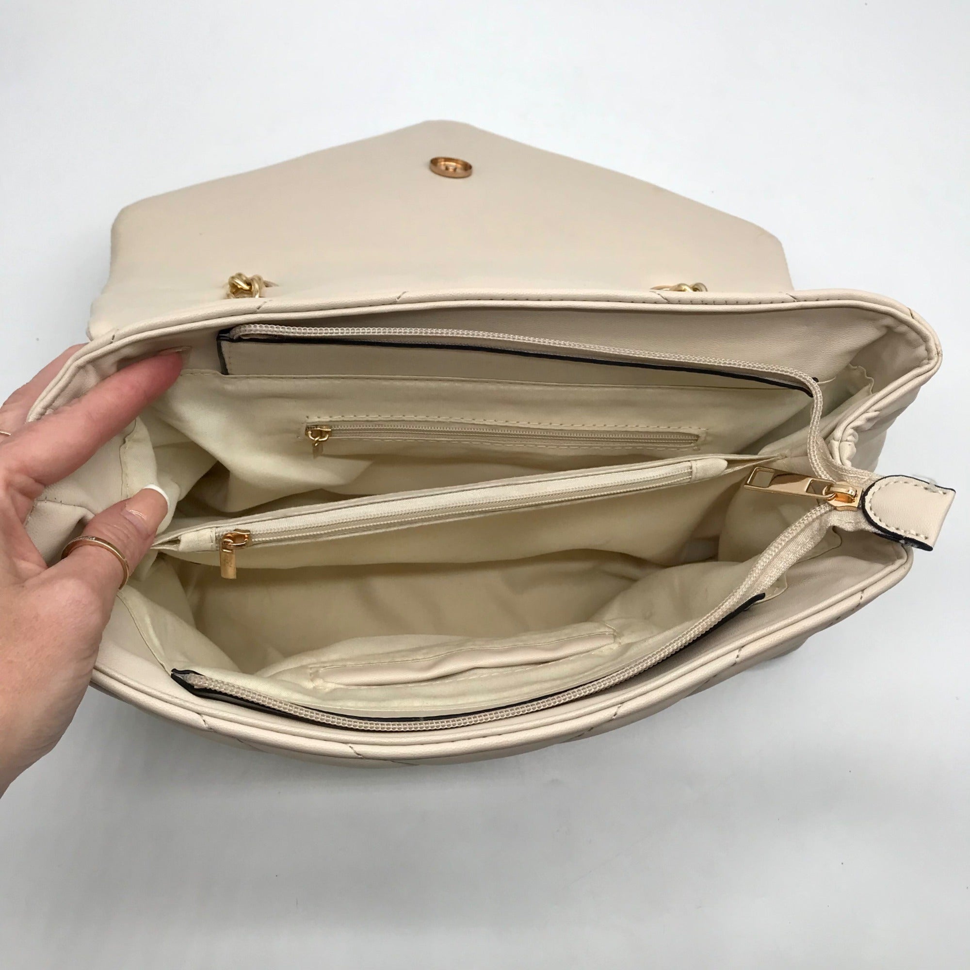 Urban Expressions Neutral Enevelope Crossbody Bag