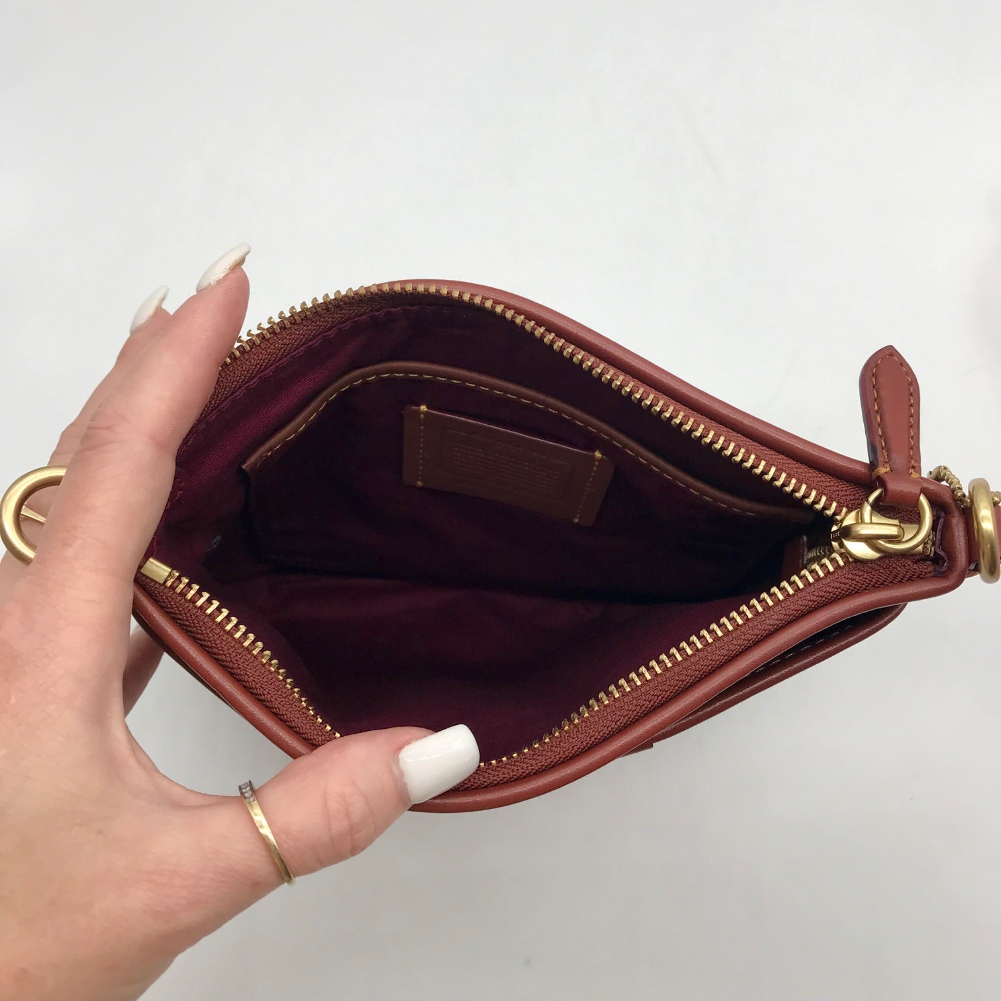 Coach Tan And Rust Kitt Messenger Crossbody Bag