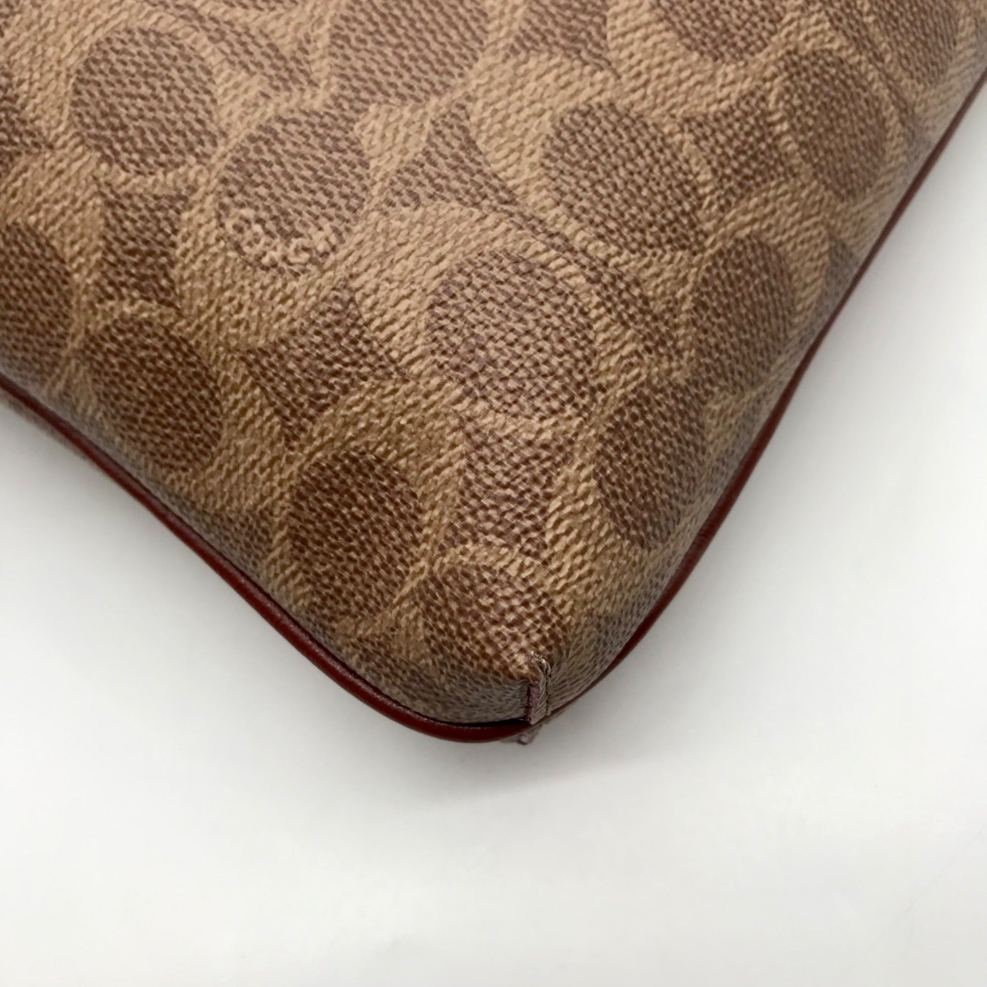 Coach Tan And Rust Kitt Messenger Crossbody Bag