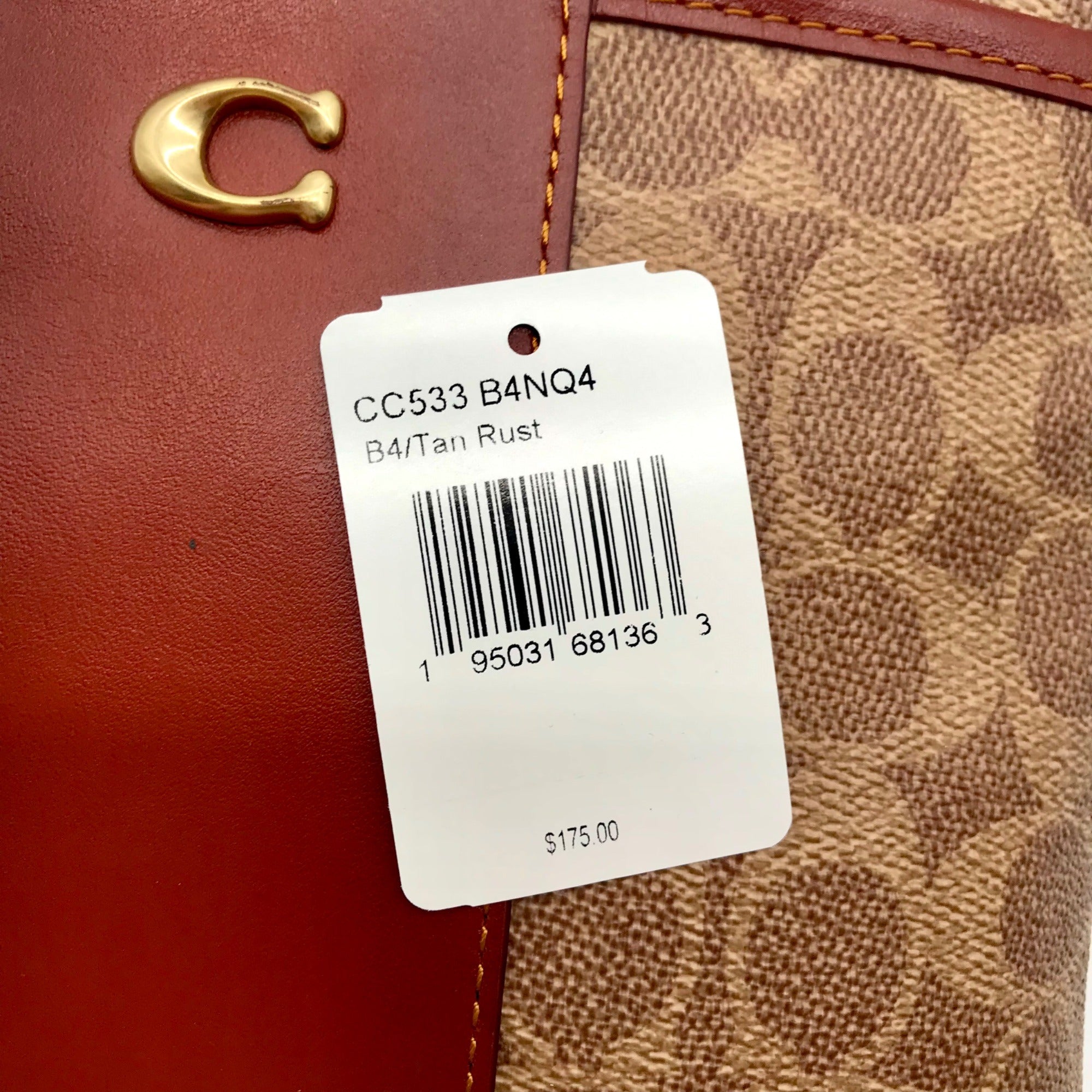 Coach Tan And Rust Kitt Messenger Crossbody Bag