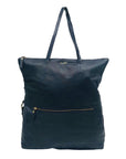 Luri Navy Genuine Embossed Leather Convertible Crossbody Bag