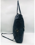 Luri Navy Genuine Embossed Leather Convertible Crossbody Bag