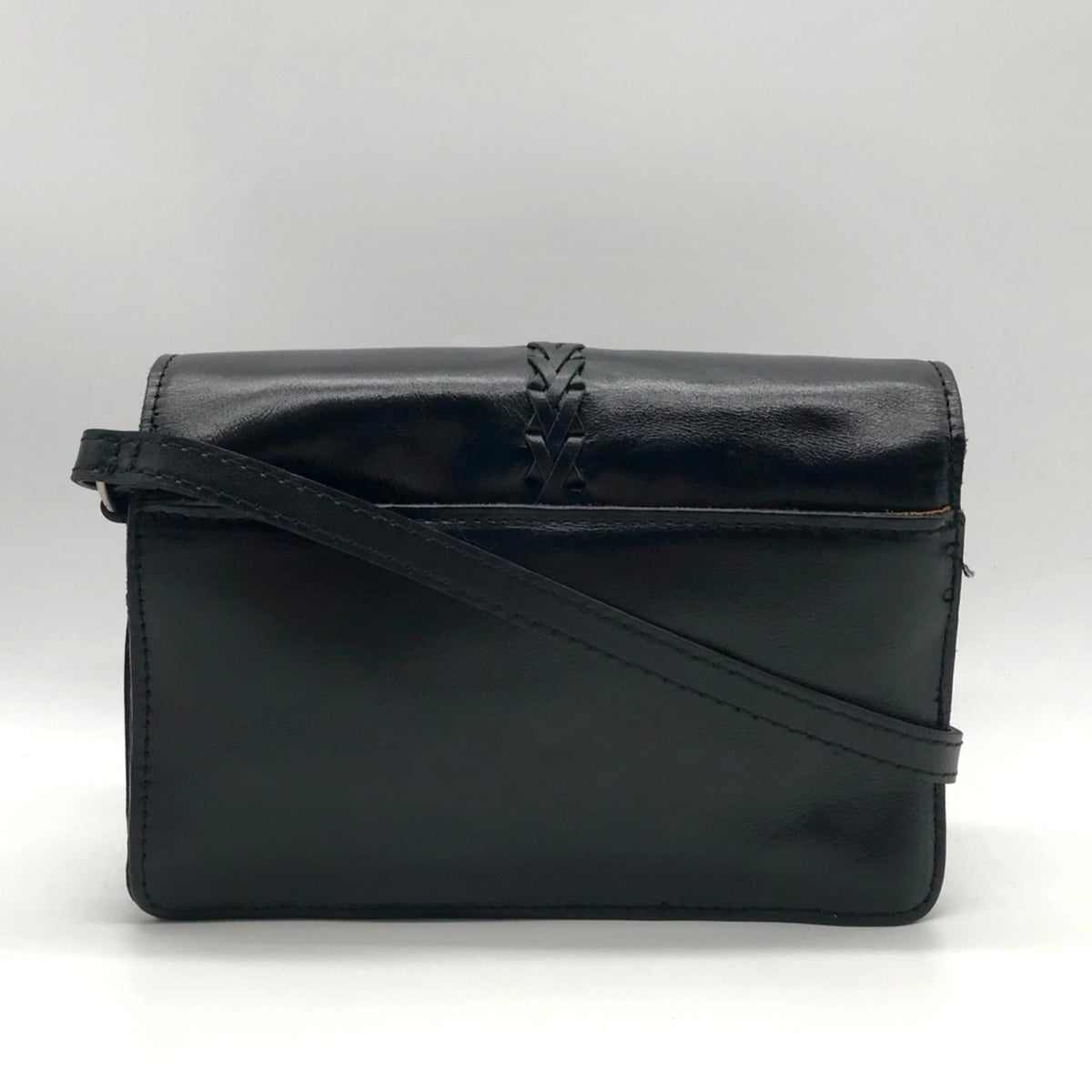 Patricia Nash Black Leather Crossbody Bag