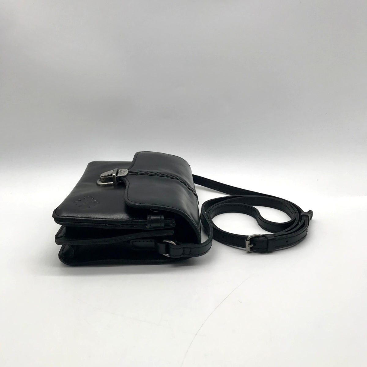 Patricia Nash Black Leather Crossbody Bag