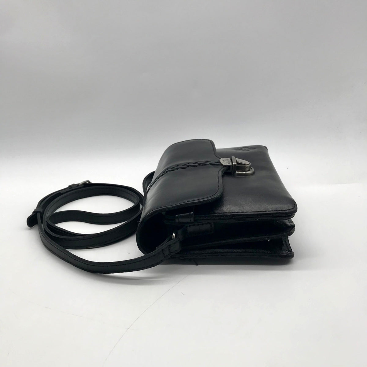 Patricia Nash Black Leather Crossbody Bag