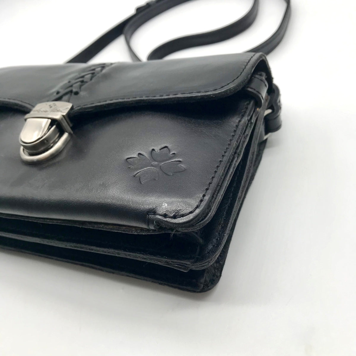 Patricia Nash Black Leather Crossbody Bag