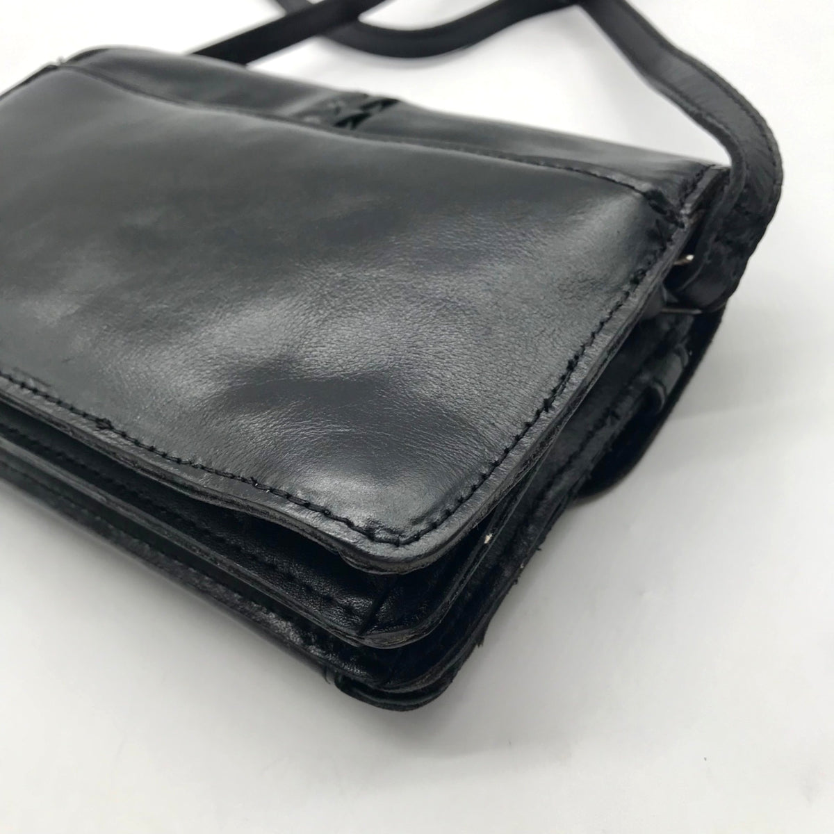 Patricia Nash Black Leather Crossbody Bag