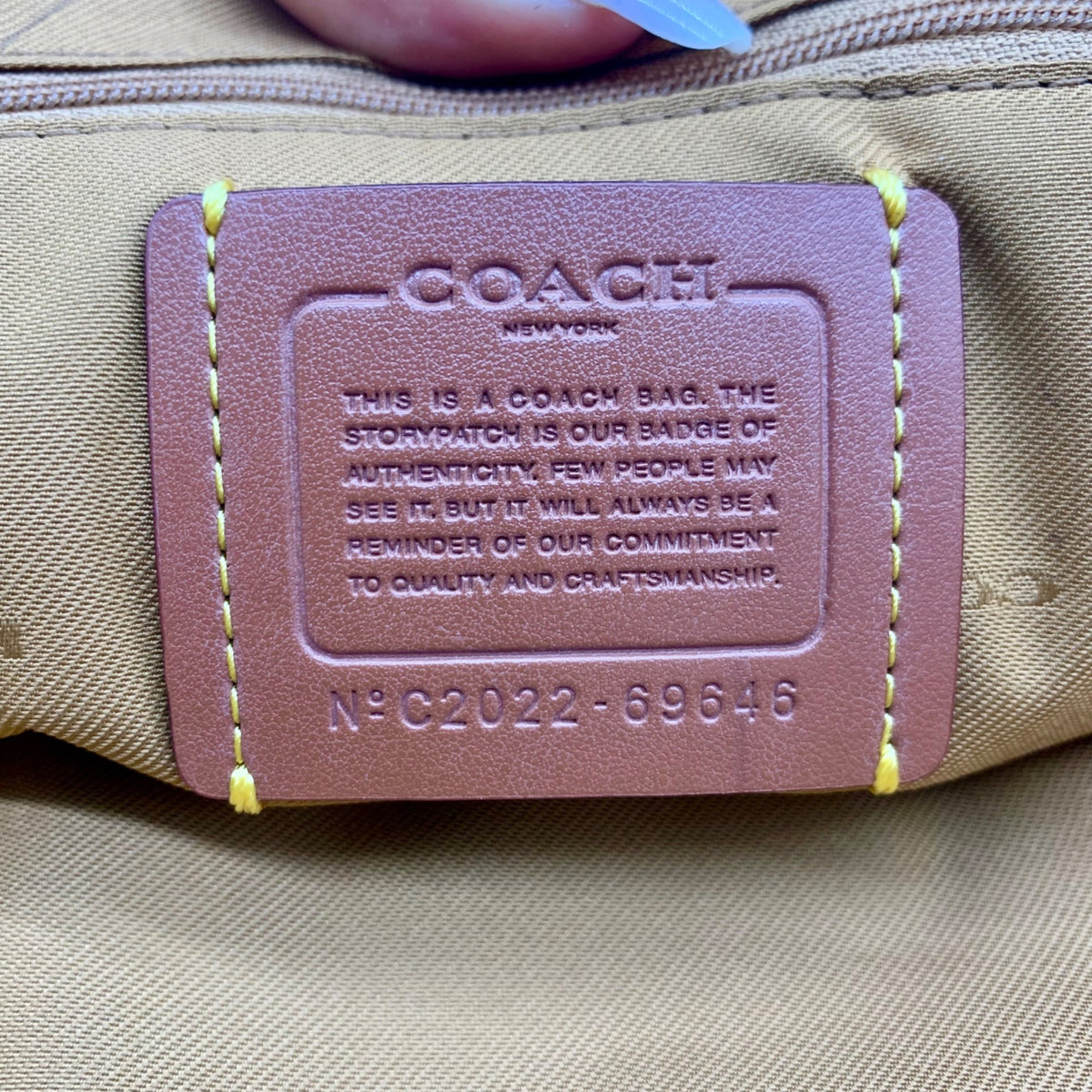 Coach Jacquard Fabric And Pebbled Leather 2Way Satchel