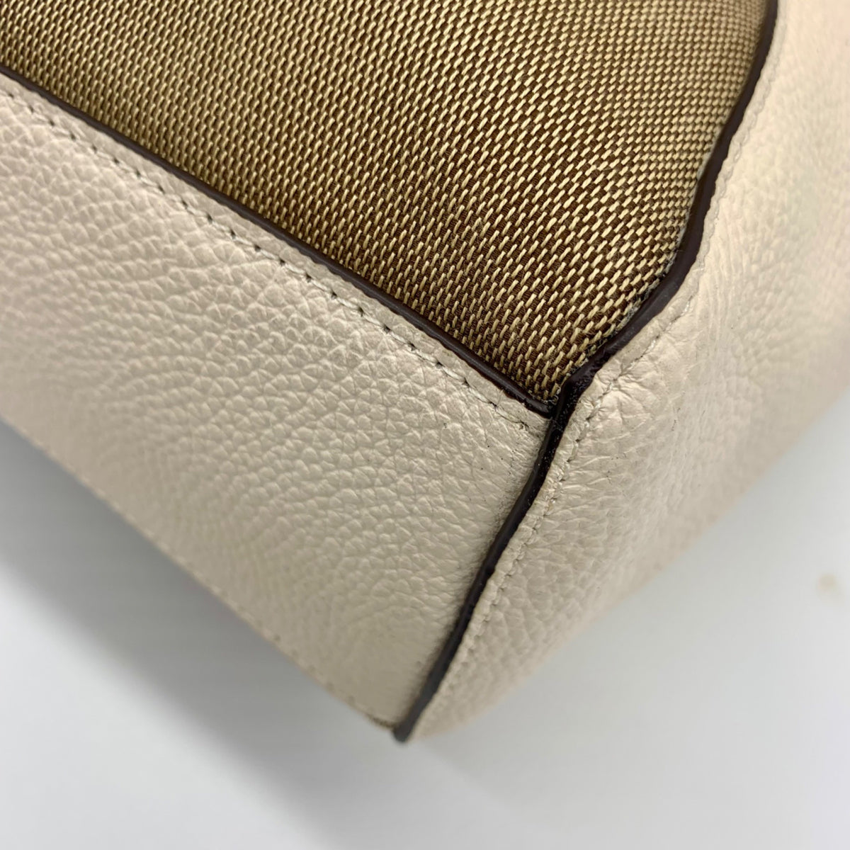 Coach Jacquard Fabric And Pebbled Leather 2Way Satchel