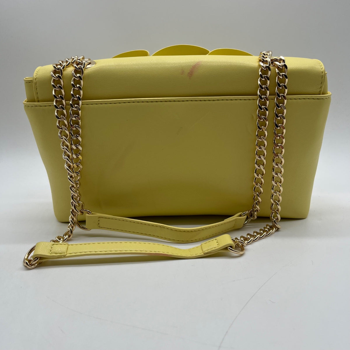 I.N.C. Yellow Soft Faux Leather Ajae Shell Shoulder Bag