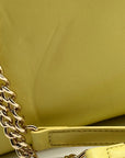 I.N.C. Yellow Soft Faux Leather Ajae Shell Shoulder Bag
