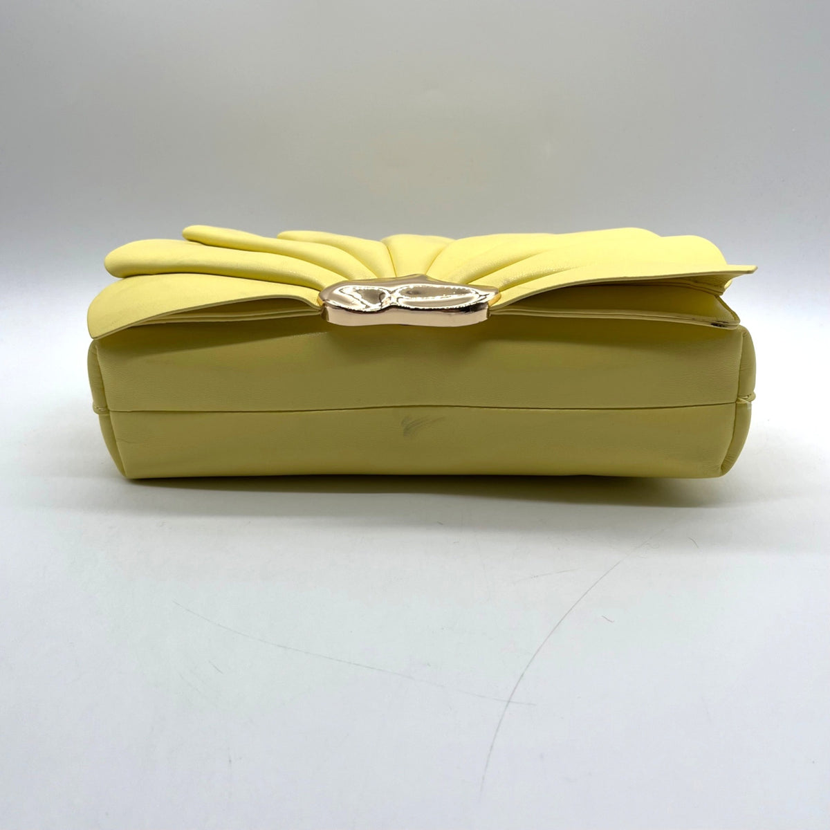 I.N.C. Yellow Soft Faux Leather Ajae Shell Shoulder Bag