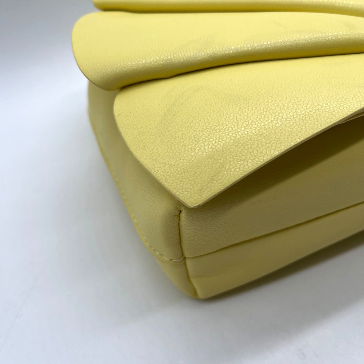 I.N.C. Yellow Soft Faux Leather Ajae Shell Shoulder Bag