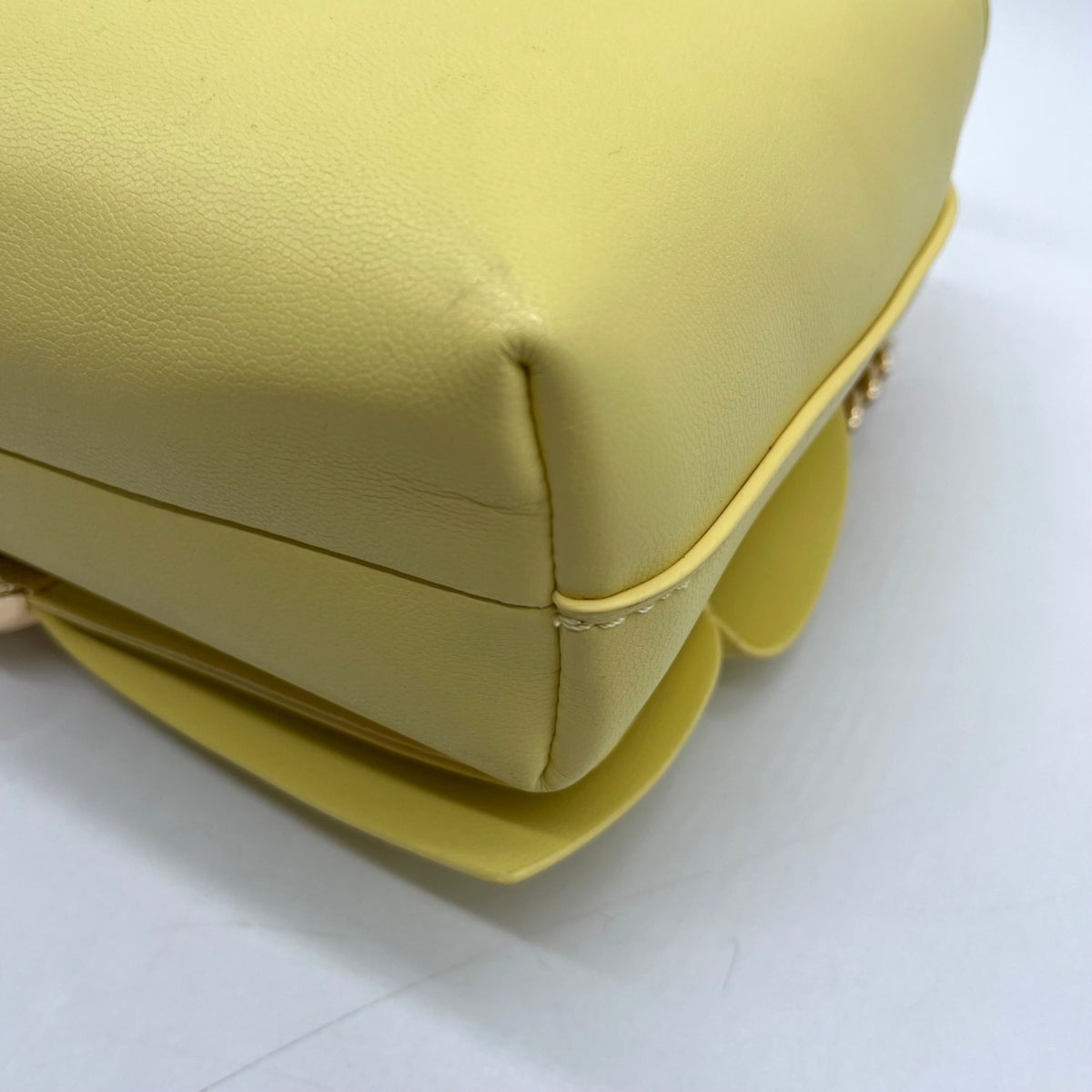I.N.C. Yellow Soft Faux Leather Ajae Shell Shoulder Bag