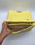 I.N.C. Yellow Soft Faux Leather Ajae Shell Shoulder Bag