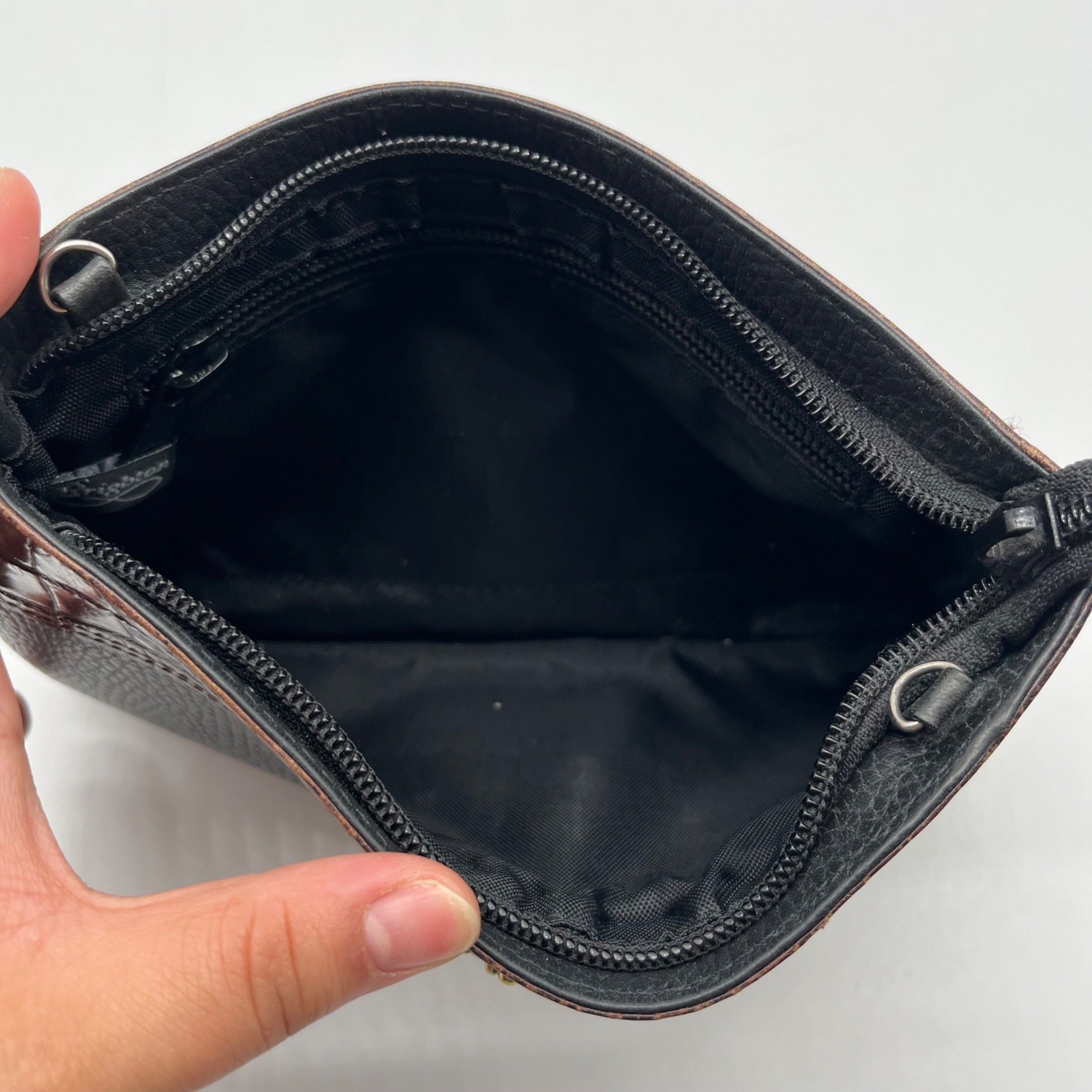 Brighton Two-Tone Brown &amp; Black Crossbody Bag