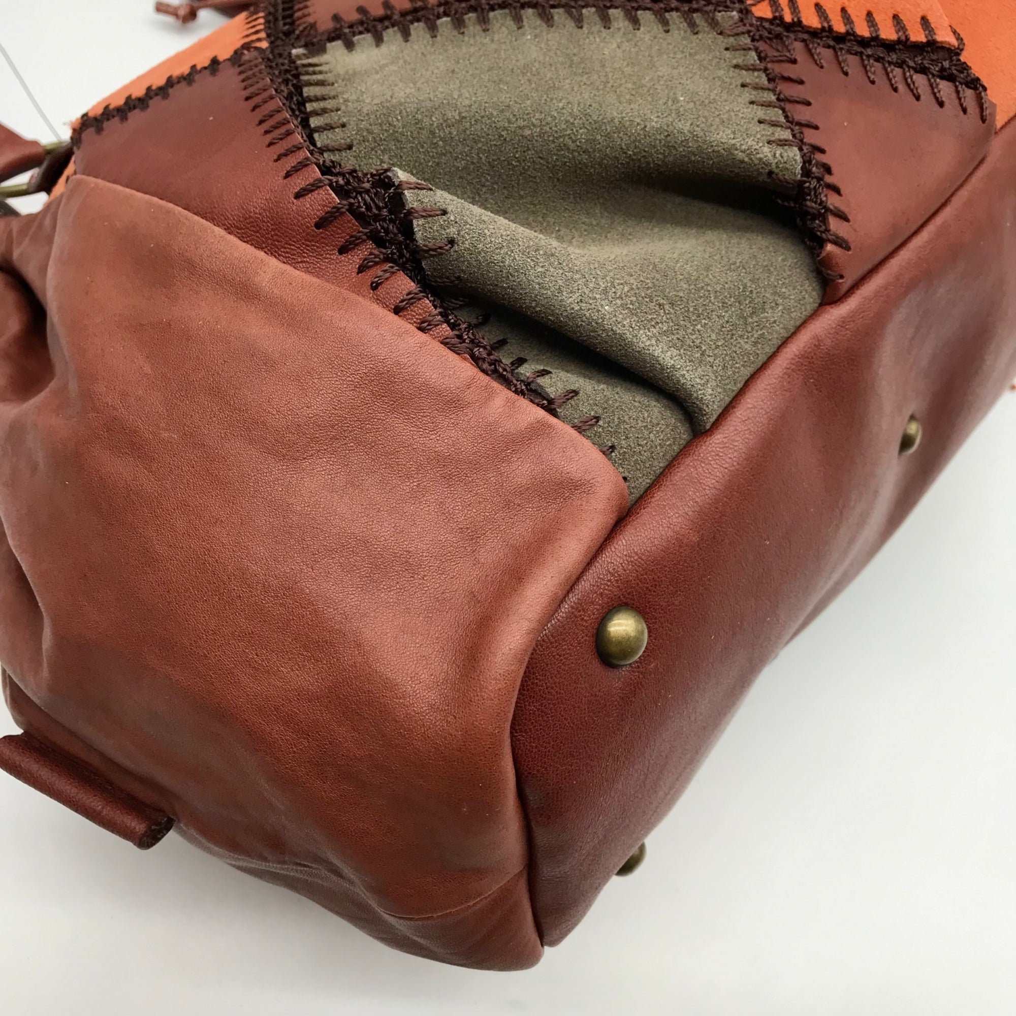 Nype Terra Cotta Patchwork Leather Kings Road Shoulder Bag