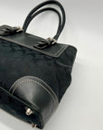 Coach Vintage Hamptons Black Signature Canvas Satchel Bag F11220