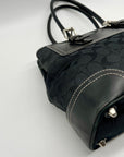 Coach Vintage Hamptons Black Signature Canvas Satchel Bag F11220