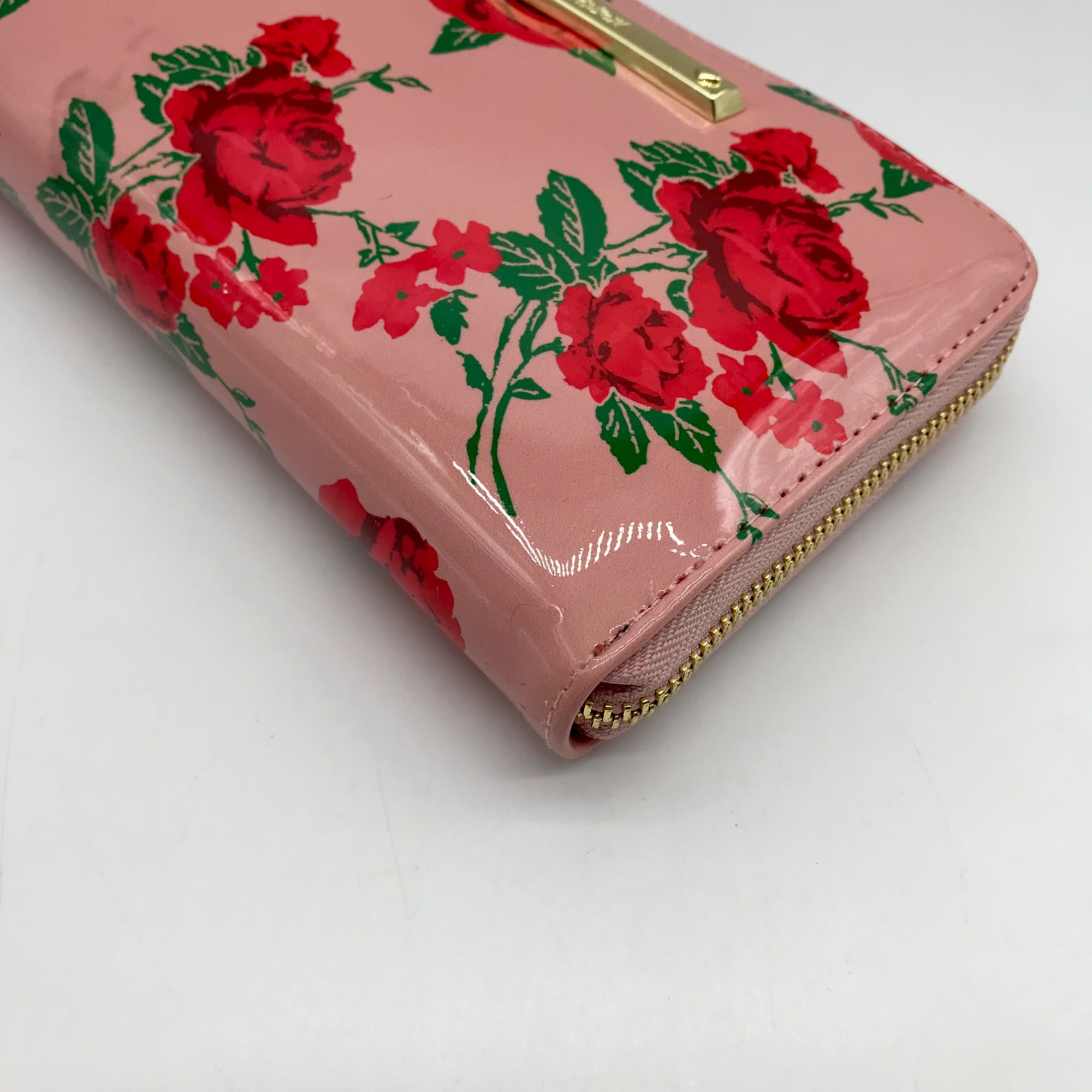 Betsey Johnson Blush Pink Floral Clutch