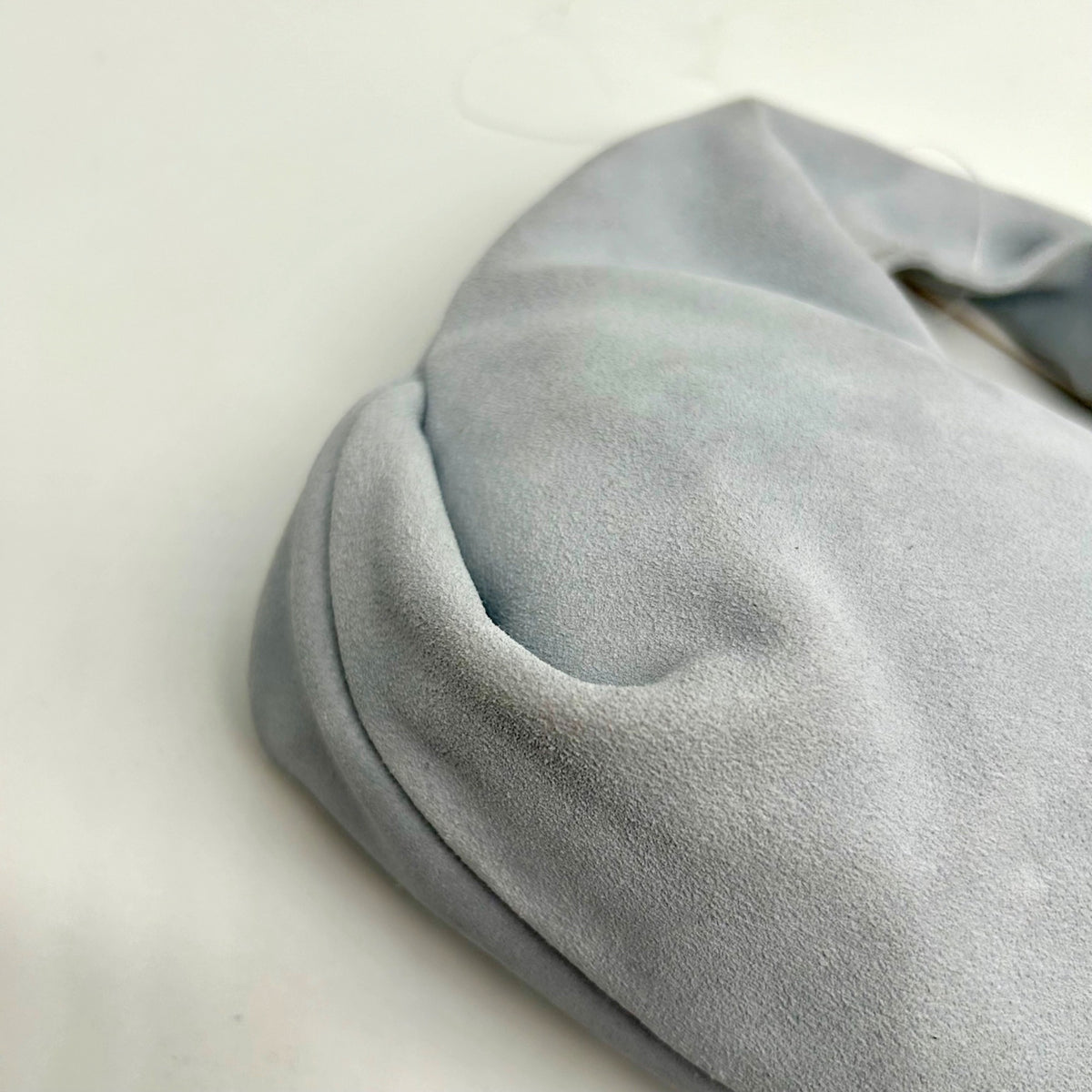 Aqua Small Blue Suede Hobo Bag
